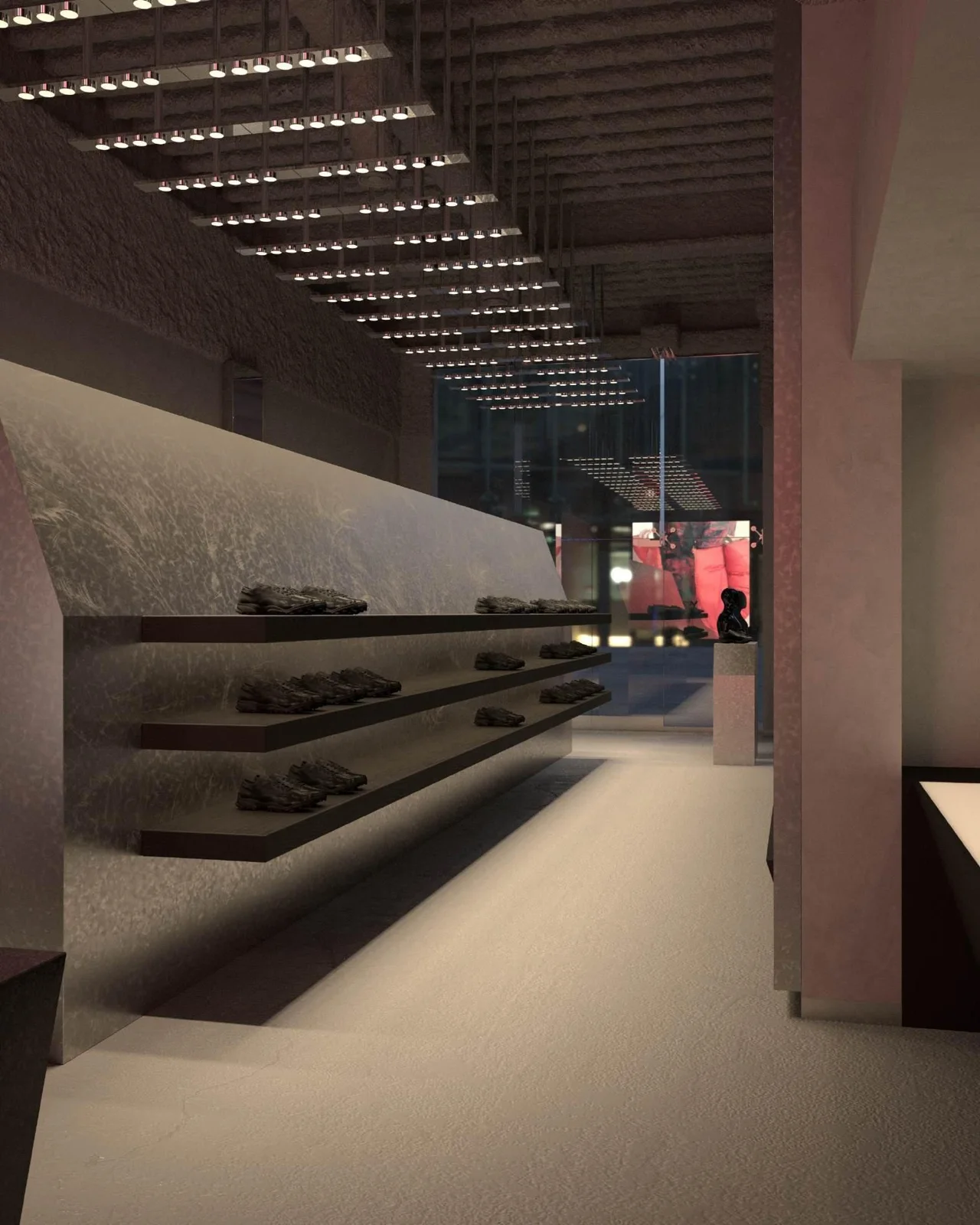 The design: VAUST’s original Los Angeles interior concept.