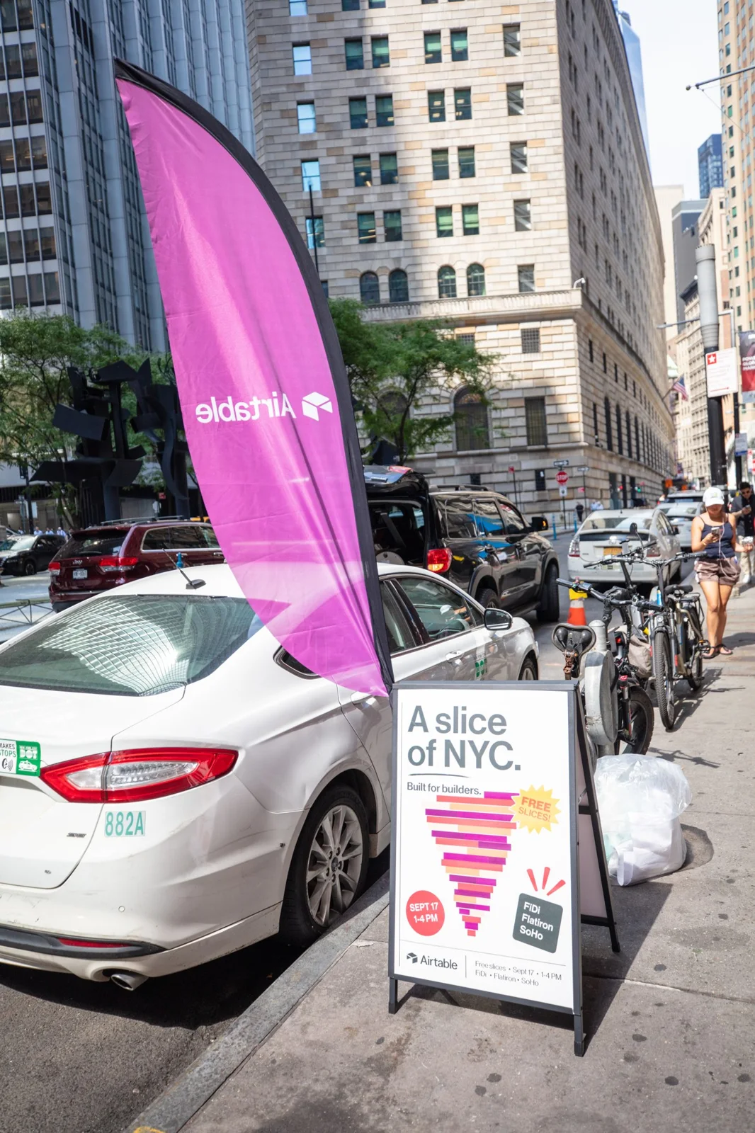 The Airtable campaign at street level.