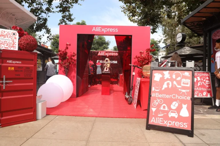 The completed AliHouse entrance during the Los Angeles summer tour, 2023.