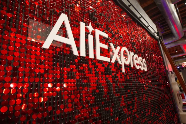 The sequined AliExpress arrival wall at the New York Singles’ Day experience.