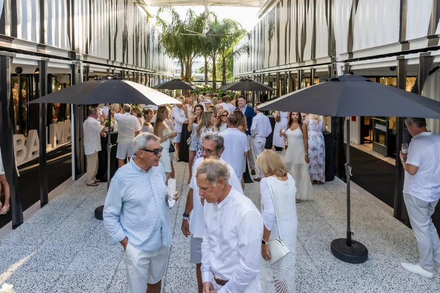 Guests inside the Bal Harbour Shops ACCESS courtyard in Destin.