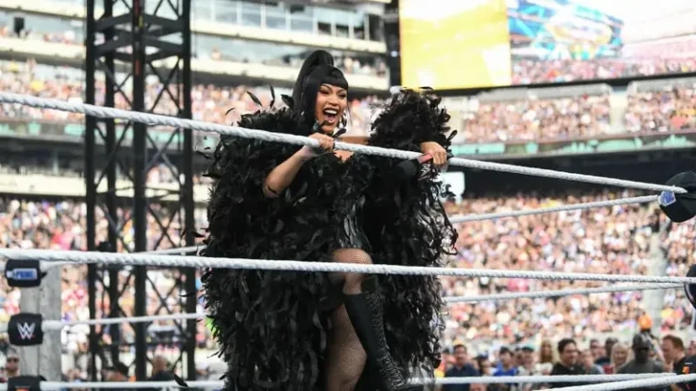 Cardi B performing at SummerSlam · event context photograph supplied by POPUP. The ticket activation is shown below.