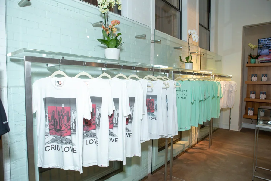 The Let Love collection presented inside the Chicago pop-up.