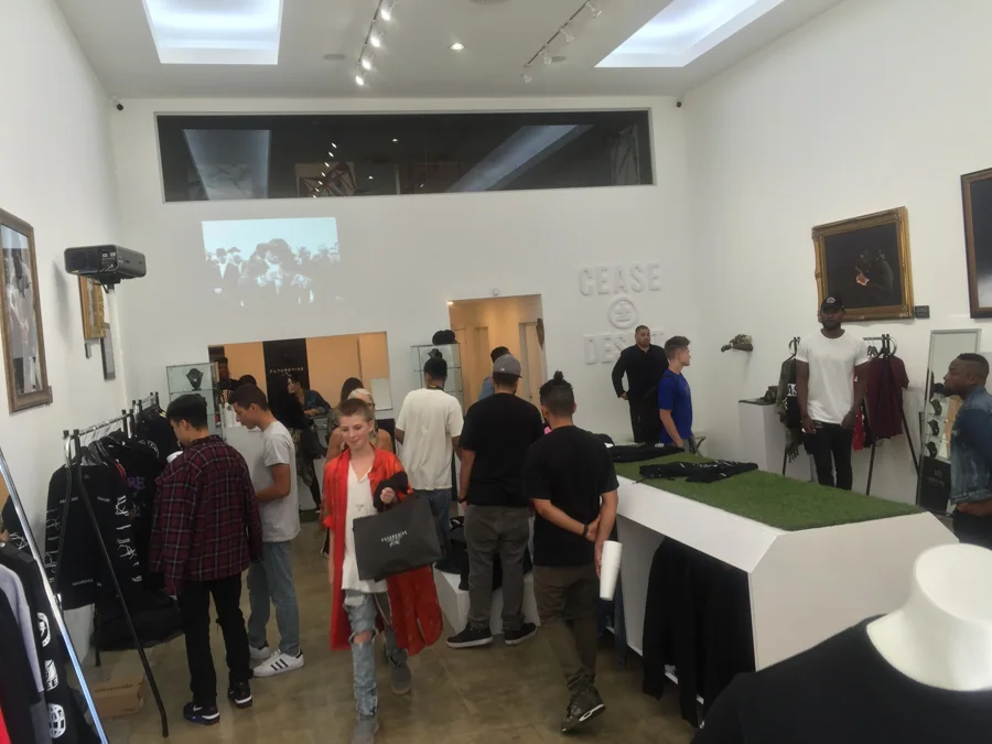 Visitors inside the FutureHive Fairfax boutique · September 2016. The Pop Up Team’s earlier work through Fancy.com.