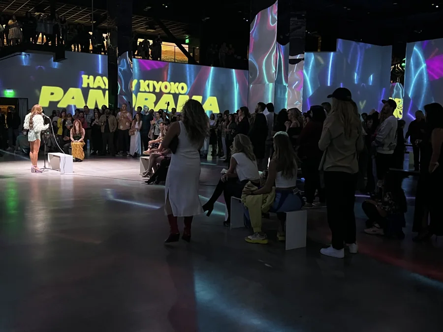Guests inside the Panorama projection environment.