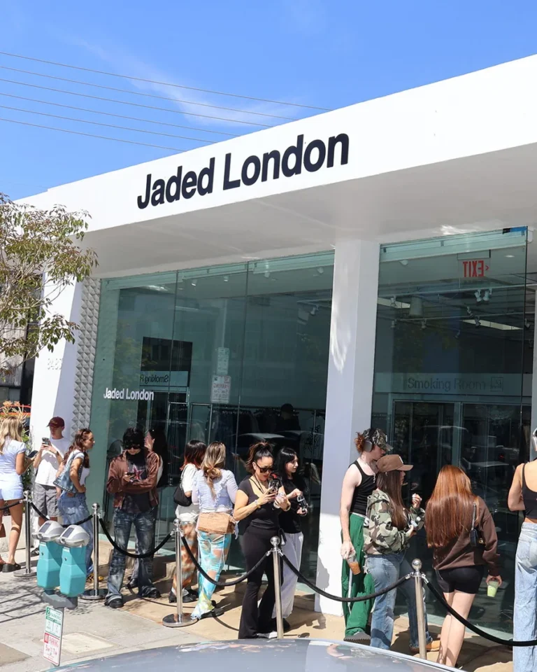 Visitors outside Jaded London’s Melrose Avenue pop-up in Los Angeles. Photo: Jaded London.