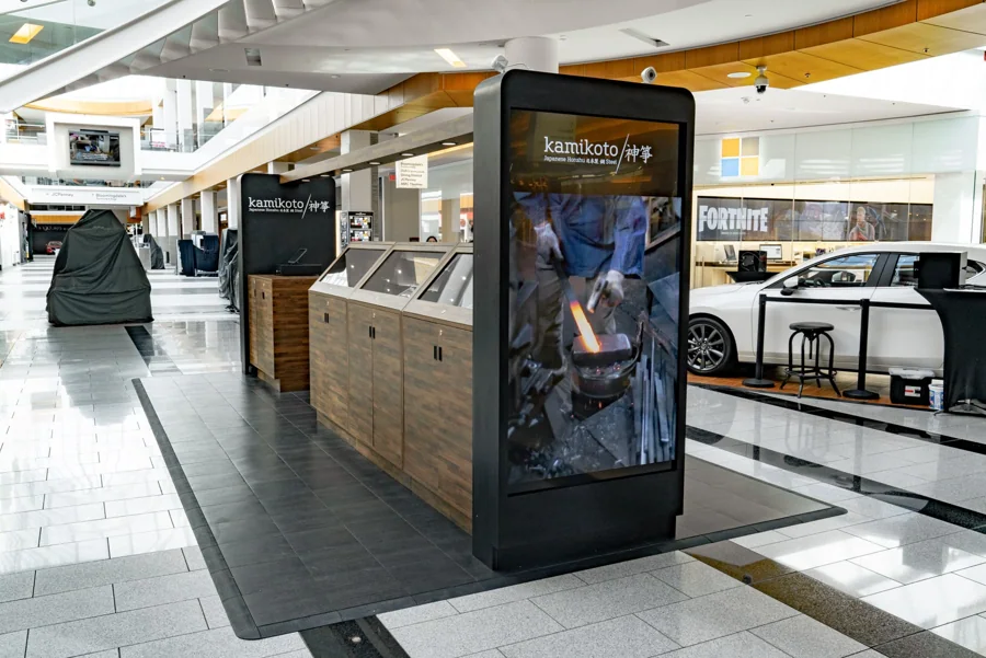 The completed Kamikoto kiosk at Roosevelt Field.