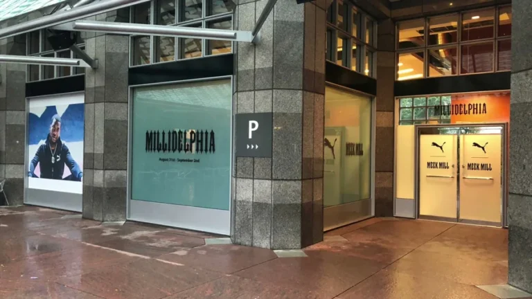 The Millidelphia storefront at 2005 Market Street · Film still.