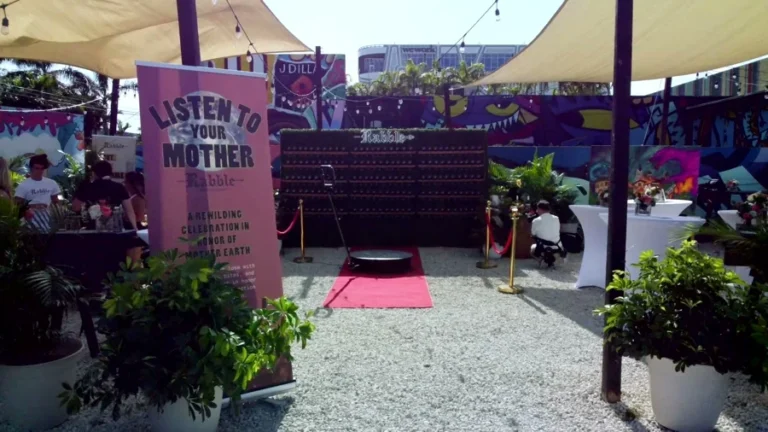 Rabble’s branded setting at Smorgasburg Miami’s Earth Day weekend · original 2024 recap frame.