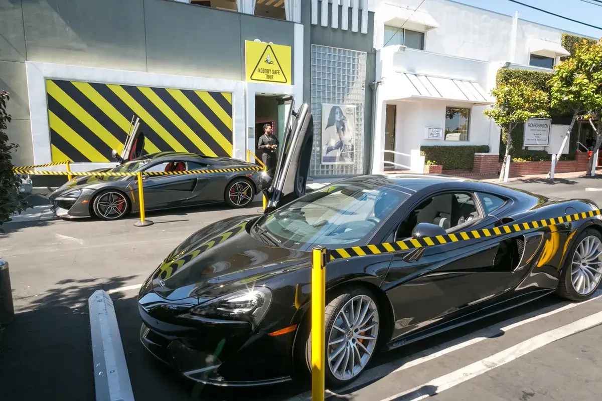 The Nobody Safe Los Angeles pop-up and McLaren display · 2017.