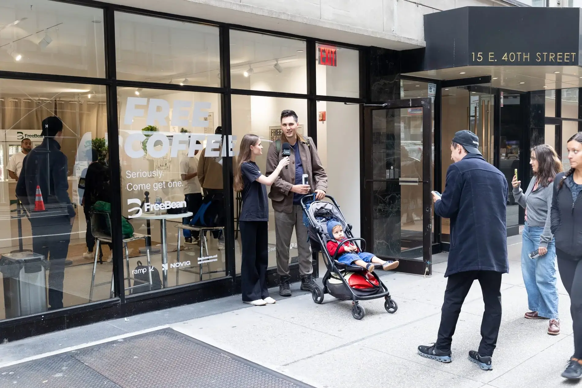 The storefront meets the rhythm of East 40th Street.