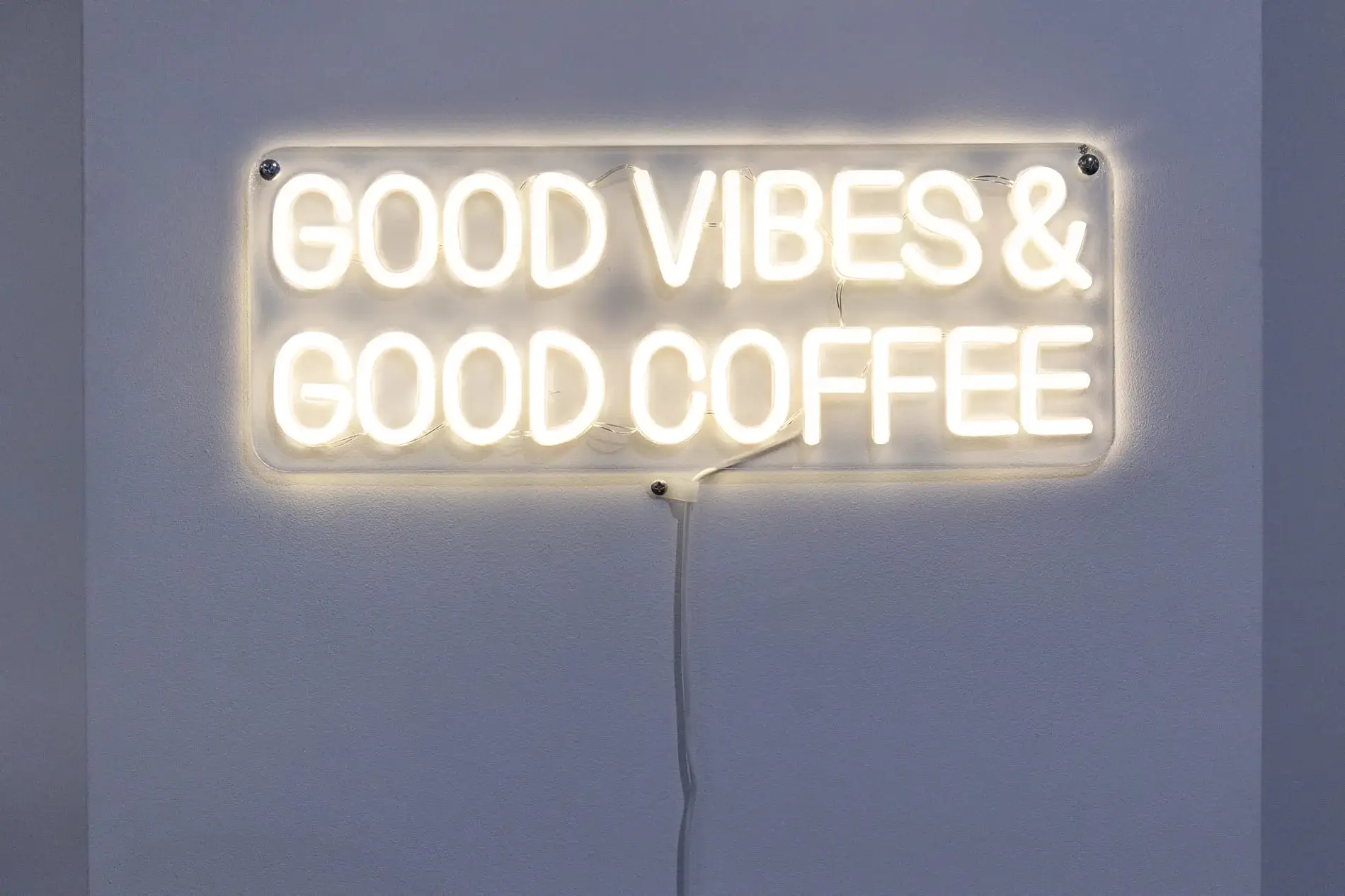 Good vibes and good coffee inside the space.