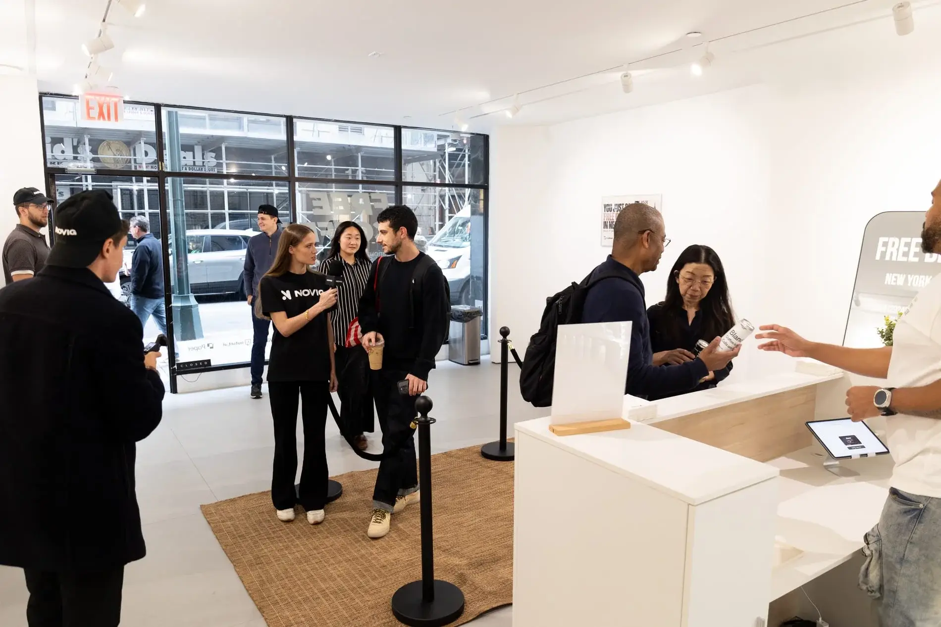 Guests discover FreeBean inside the Midtown shop.
