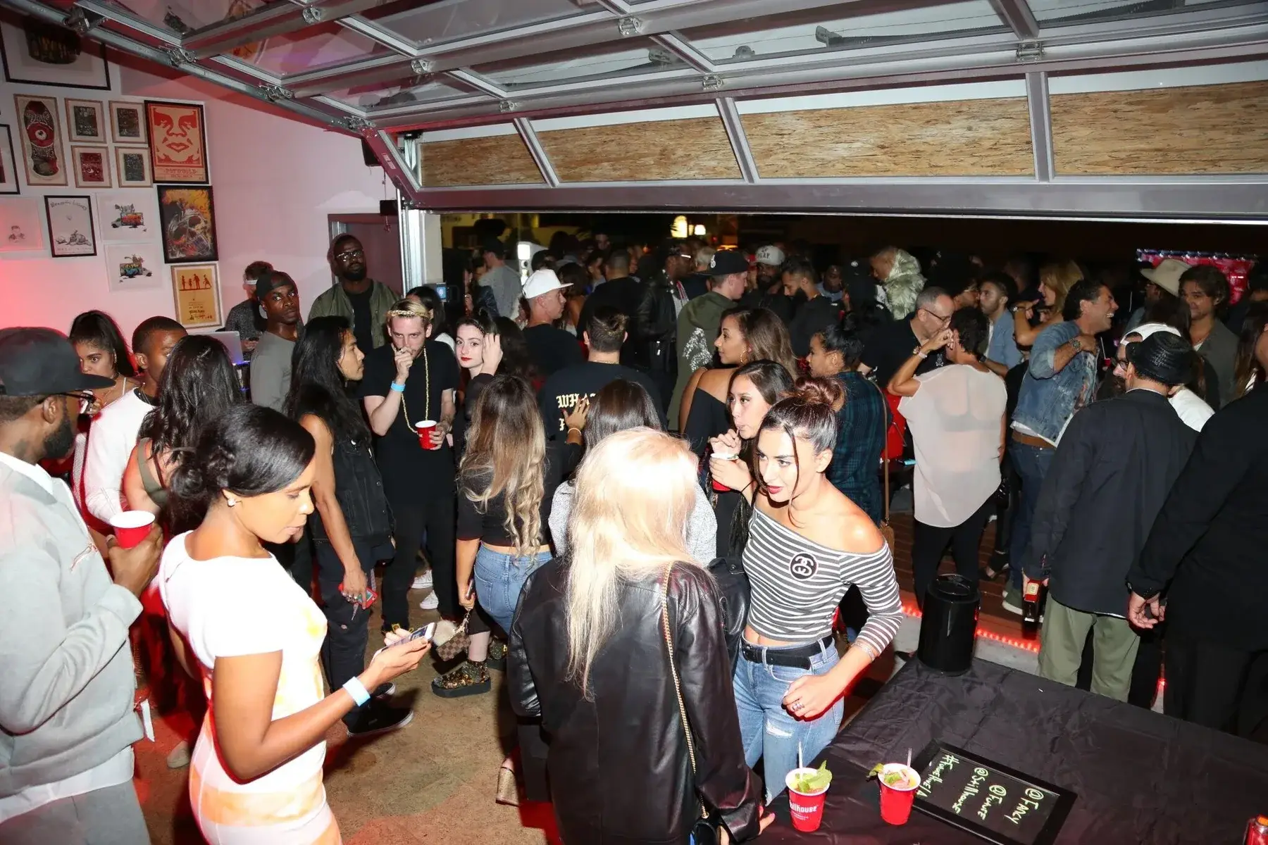 Future and guests at the Los Angeles opening gathering.