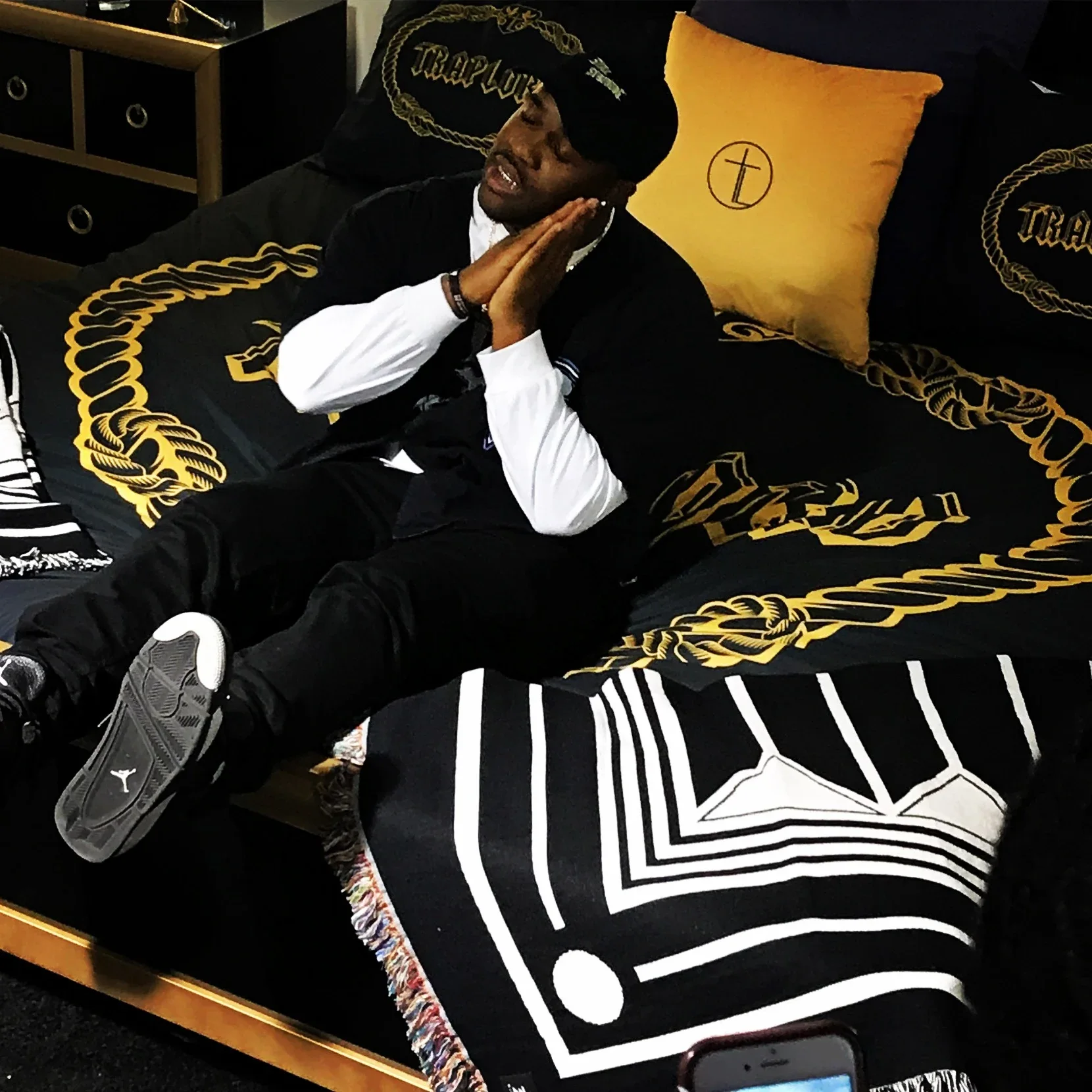 Ferg in the collection’s apartment-inspired setting · Harlem, June 2017.